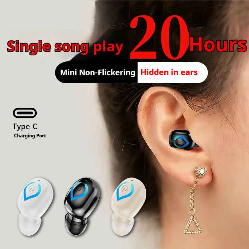 Bluetooth Headset On Ear - Mini cuffie wireless Bluetooth con microfono,